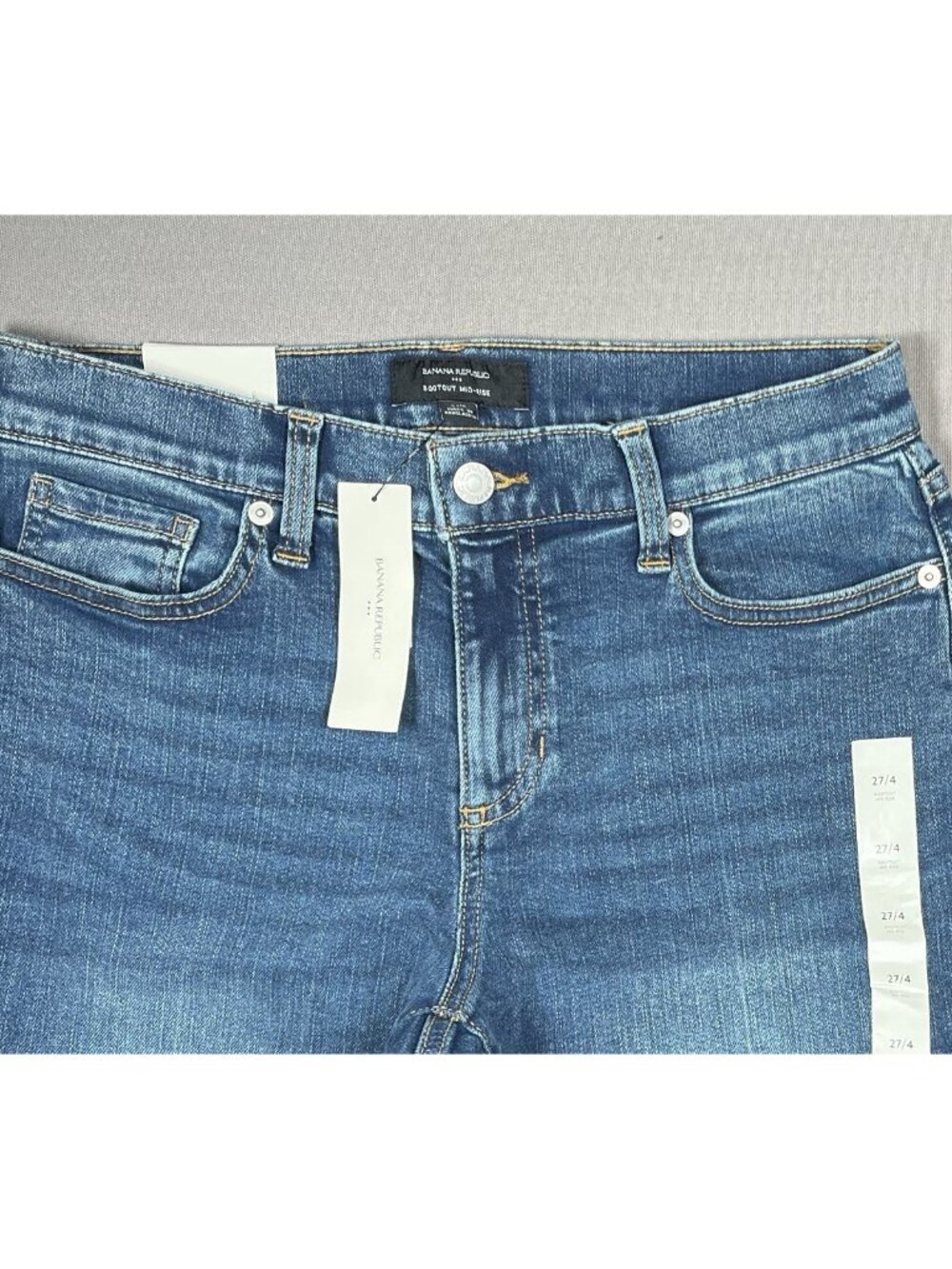 NWT Banana Republic Mid Rise Bootcut Medium Wash Jeans - Women Size 27/4 - Picture 6 of 12